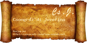 Csongrádi Jozefina névjegykártya